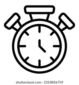 Vector de contorno del icono de nivel de habilidad de Stopwatch. Carrera de objetivos. Aprendizaje exitoso