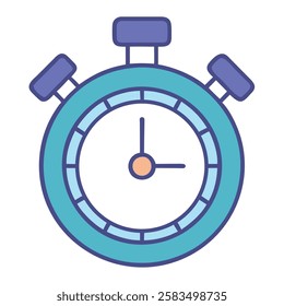 Stopwatch for sports timing and training isolated vector illustration