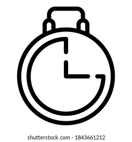 Stopwatch start icon. Outline stopwatch start vector icon for web design isolated on white background