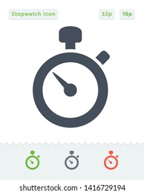 Stopwatch - Sticker Icons. A professional, pixel aligned icon.