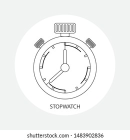 Stopwatch / stop watch timer flat vector icon