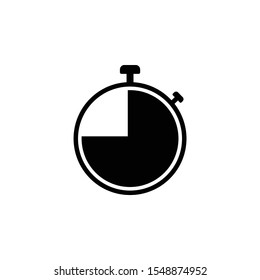 Stopwatch / stop watch timer flat vector icon for apps and websites