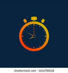 Stopwatch or stop watch timer flat vector icon. simple vector flat illustration. editable. 