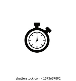 Stopwatch / stop watch timer logo icon vector illustration design template - Shutterstock ID 1593687892