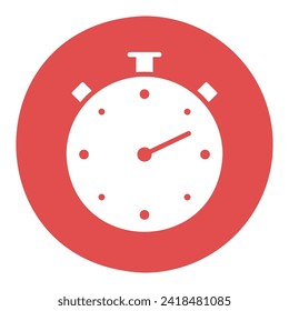 Stopwatch or stop watch timer vector solid icon. Graph symbol for fitness and weight loss web site and apps design, logo, app, UI