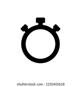 stopwatch symbol black icon