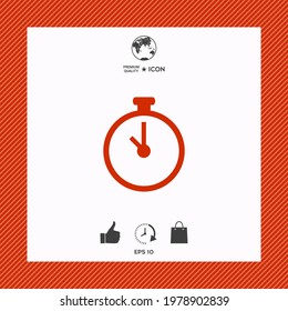 Stopwatch symbol icon, elements for your design