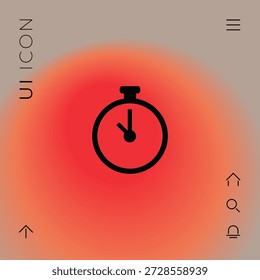 Icono del símbolo del cronómetro, Elementos para su diseño