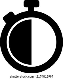 Stopwatch Symbol Icon Vector Design Illustration line art