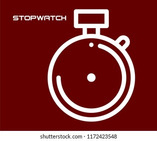 STOPWATCH SYMBOL VECTOR ICON