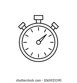 stopwatch term deadline symbol line black vector icon
