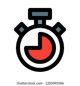 Stopwatch three quarter lap