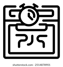Stopwatch is ticking away, measuring the time spent trying to solve a challenging maze puzzle