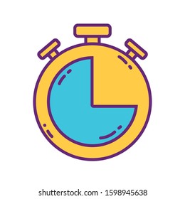 Stopwatch Time Buisness Strategy Digital Marketing Vector Illustration