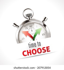 Stopwatch - time to choose - Shutterstock ID 207913054