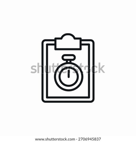 stopwatch time clipboard icon sign vector
