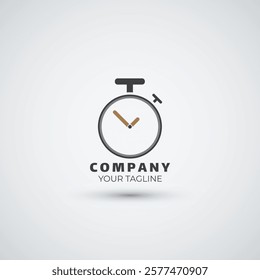 stopwatch time clock  logo icon design template