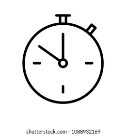 stopwatch time icon. simple illustration outline style sport symbol.