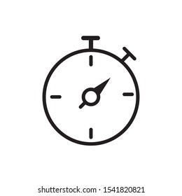 stopwatch time speed delivery icon vector illustration thick line