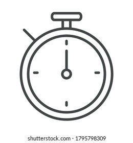 stopwatch time sport line icon design vector illustration