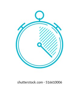 Stopwatch. Time. Vector, contour icon. Cayn