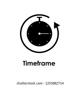 stopwatch, timeframe, arrow icon. One of business collection icons for websites, web design, mobile app