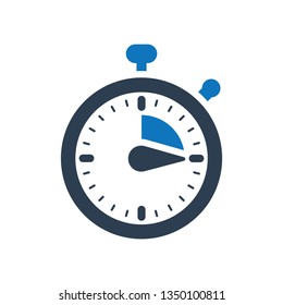 Stopwatch Timepiece Icon. Stopwatch, Productivity icon