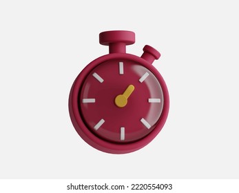 stopwatch timer 3d rendering illustration