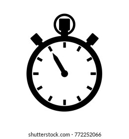 Stopwatch, Timer Or Chronograph Icon. Precise Time Measurement Device. Vector Illustration