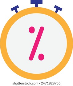 Stopwatch Timer Clock Icon Vector Flat illustration