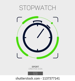 Stopwatch Timer creative line icon