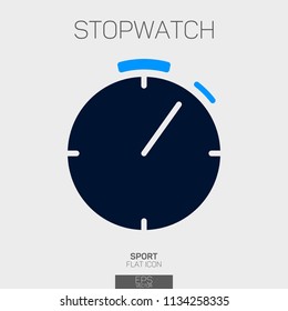 Stopwatch Timer flat icon two colors