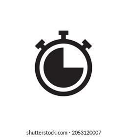 stopwatch timer flat icon vector isolated on white background