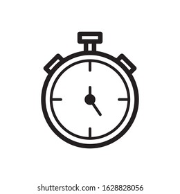 Stopwatch timer flat vector icon - Shutterstock ID 1628828056