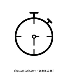 stopwatch timer flat vector icon