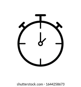 stopwatch timer flat vector icon