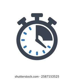 Stopwatch Timer Icon On White Background