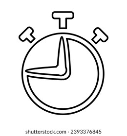 Stopwatch Timer Icon In Outline Style