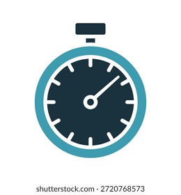 Ícone de cronômetro de cronômetro de cronômetro, símbolo de medição de velocidade e tempo, ilustração vetorial.