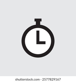 stopwatch timer icon. vector timer clock symbol 