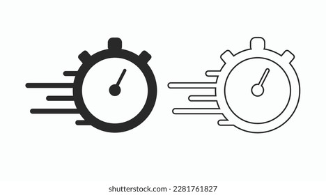 Stopwatch Timer icon. Vector isolated editable illustration