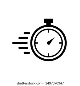 Stopwatch timer icon vector on white background