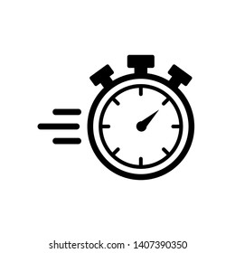 Stopwatch timer icon vector on white background