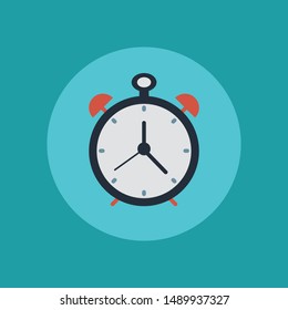 Stopwatch timer icon vector on green background