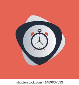 Stopwatch timer icon vector on orange background