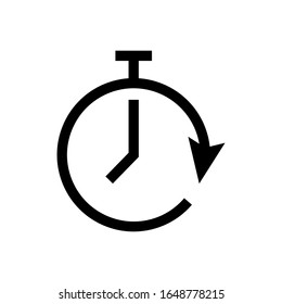 Stopwatch timer icon vector outline design