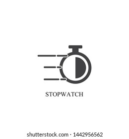 stopwatch timer logo template web icon design element vector