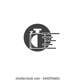 stopwatch timer logo template web icon design element vector