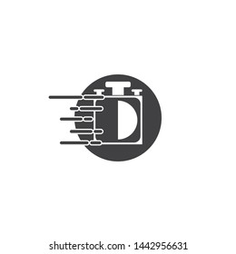 stopwatch timer logo template web icon design element vector
