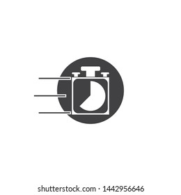 stopwatch timer logo template web icon design element vector